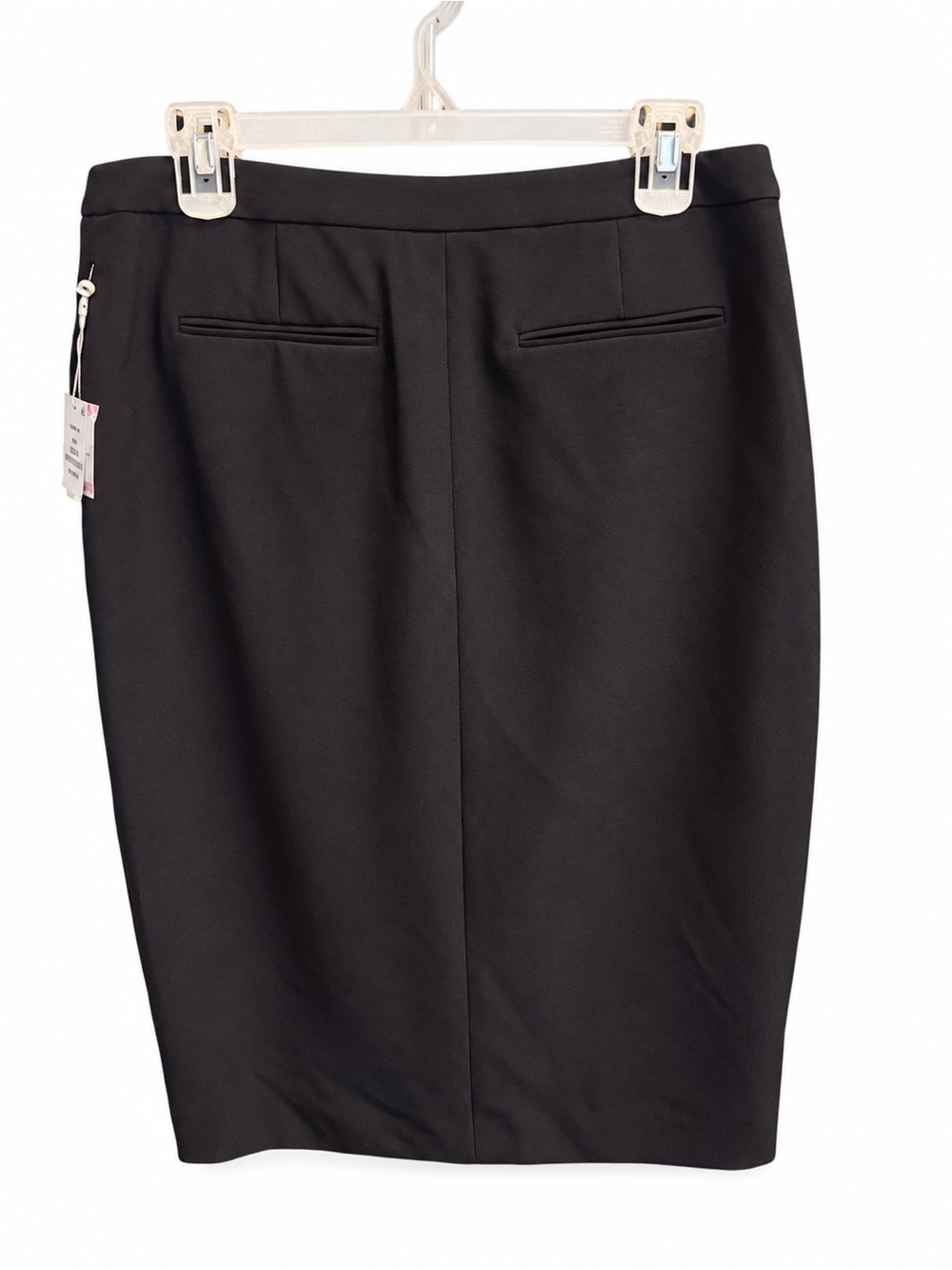 NWT Kasper Black Stretch Pencil Skirt Size 6 Lined Career Workwear - Picture 4 of 8